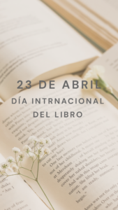 Historia de Instagram Frase Dia del Libro 23 de Abril Minimalista Beige